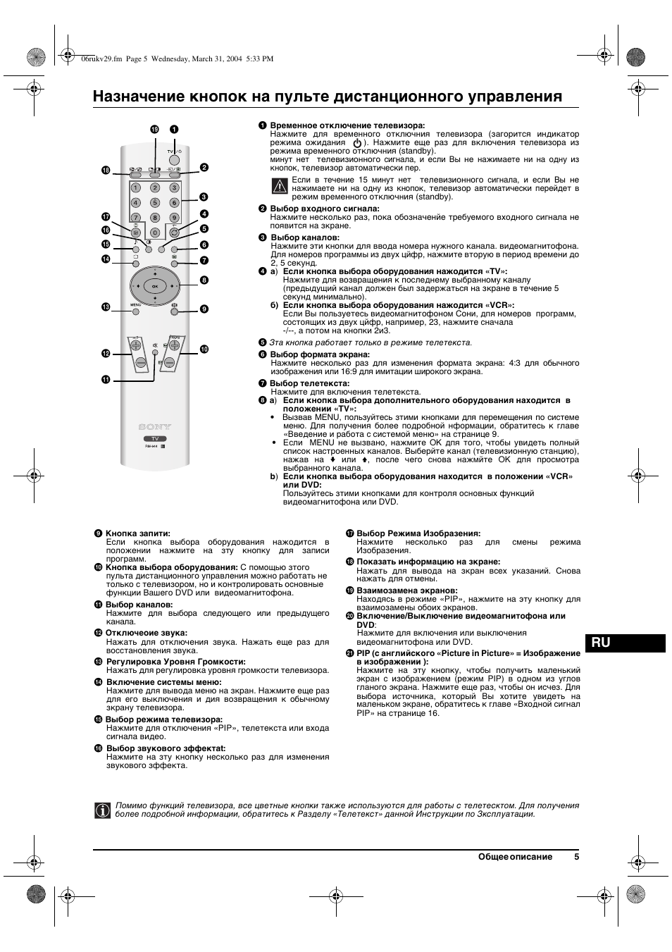 Sony KV-29XL71K User Manual | Page 105 / 124