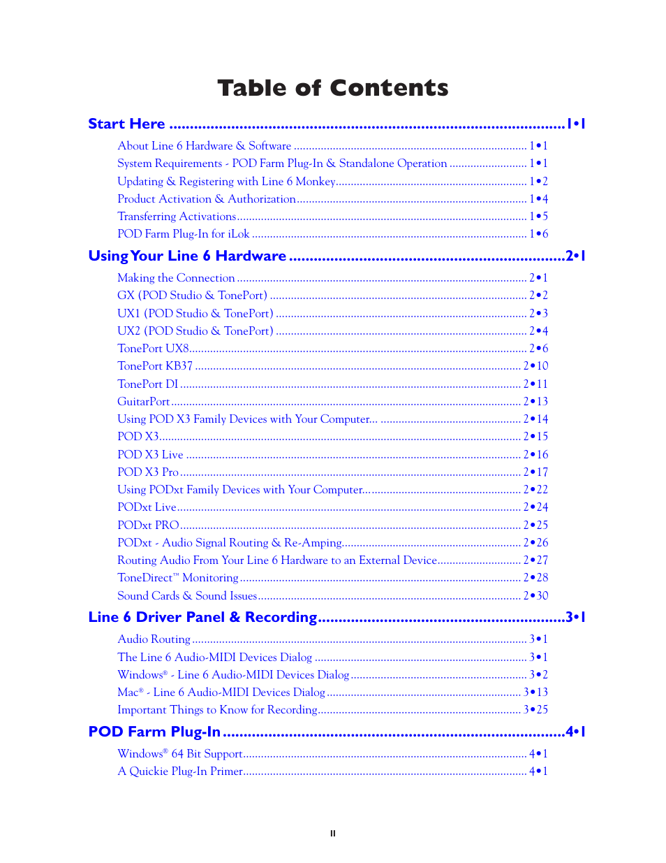 Line 6 POD Farm UX1 User Manual | Page 2 / 177