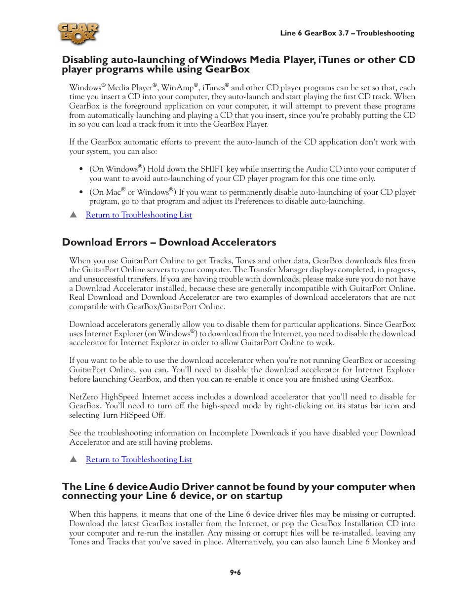 Download errors – download accelerators | Line 6 3.7 User Manual | Page 176 / 223