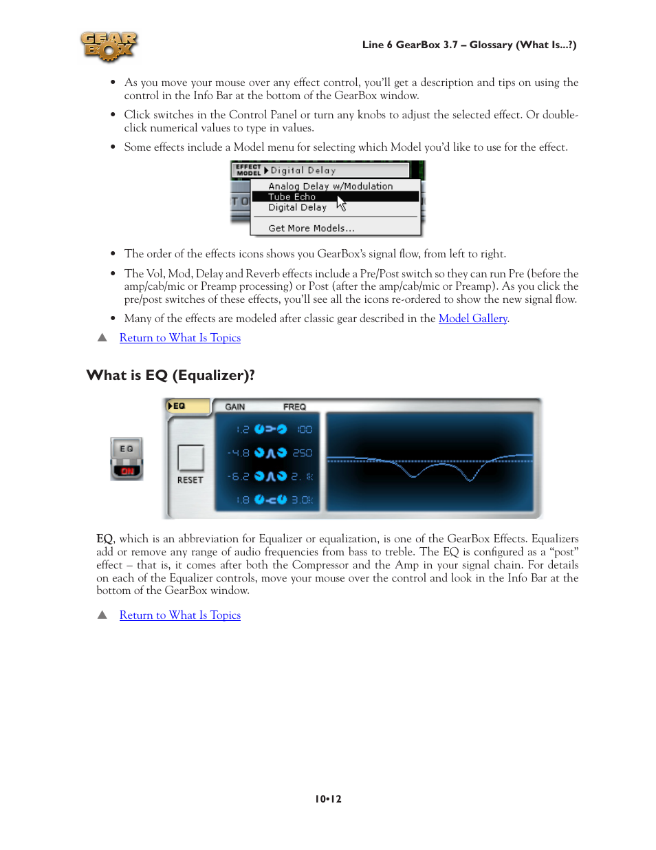 What is eq (equalizer)? •12, What is eq (equalizer) | Line 6 3.7 User Manual | Page 196 / 223