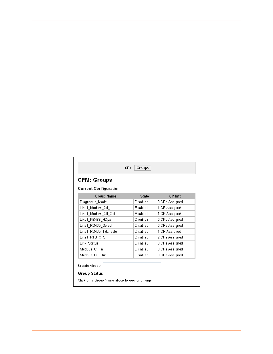 Cpm: groups, View groups, Figure 8-4 cpm: groups | Lantronix XPORT PROTM 900-560 User Manual | Page 62 / 154