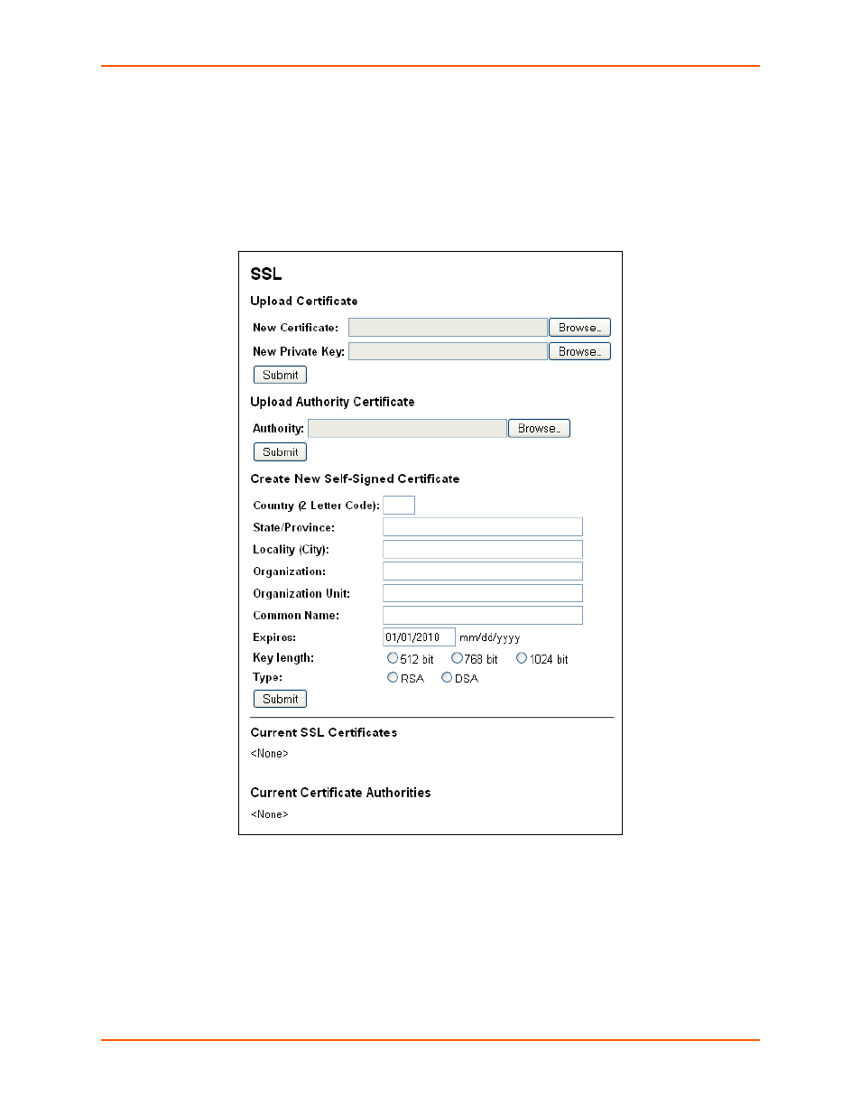 Ssl configuration, To configure ssl settings, Figure 10-14 ssl | Lantronix XPORT PROTM 900-560 User Manual | Page 95 / 154