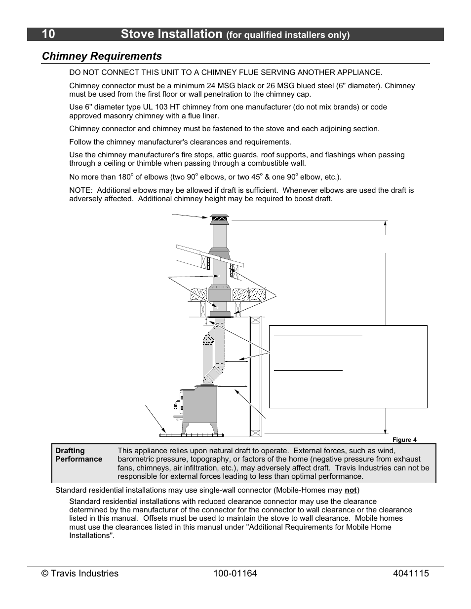 10 stove installation | Lopi Liberty Wood Stove User Manual | Page 10 / 38
