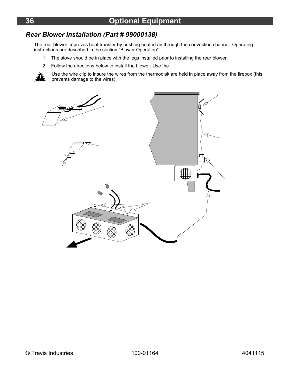 36 optional equipment | Lopi Liberty Wood Stove User Manual | Page 36 / 38