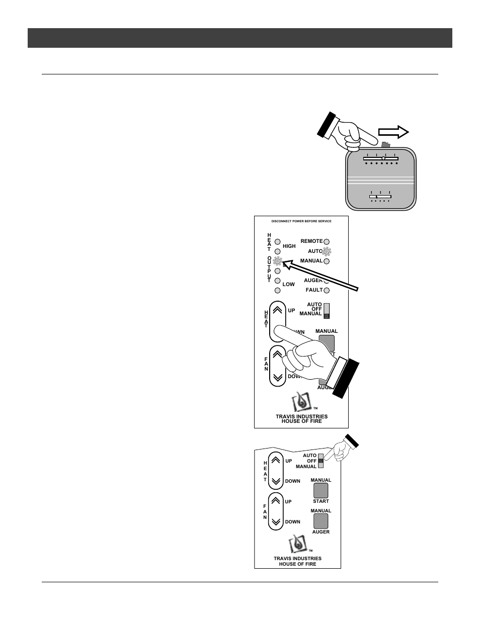 Operation, Auto mode, Travis industries | Hint, Press the "heat” buttons to adjust the heat output | Lopi Yankee PS User Manual | Page 23 / 42