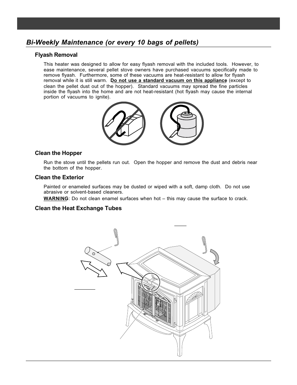 Maintenance | Lopi Leyden Pellet Stove User Manual | Page 30 / 42