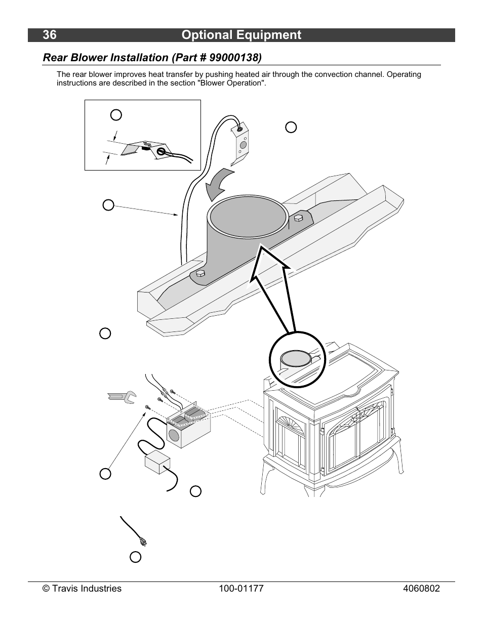 36 optional equipment | Lopi Leyden Wood Stove User Manual | Page 36 / 38