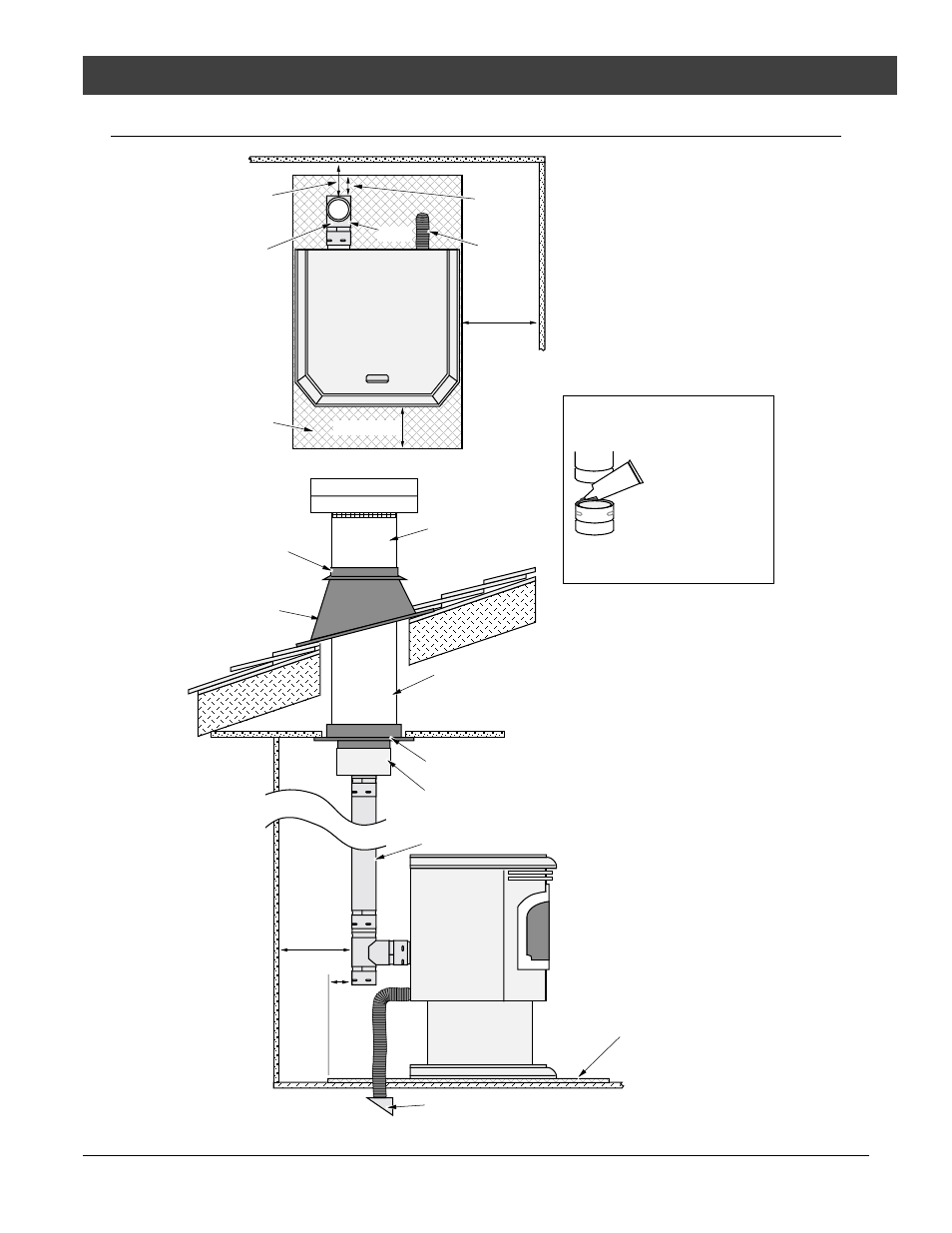 Installation, Installation example: class a chimney retrofit, For qualified installers only) | Travis industries | Lopi Horizontal Or Vertical Vent Freestanding Stove Yankee Pellet Stove User Manual | Page 15 / 42