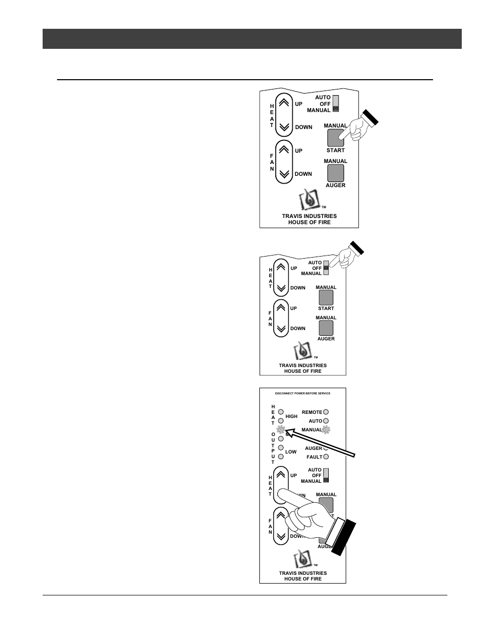 Operation, Manual mode, Travis industries | Lopi Horizontal Or Vertical Vent Freestanding Stove Yankee Pellet Stove User Manual | Page 21 / 42