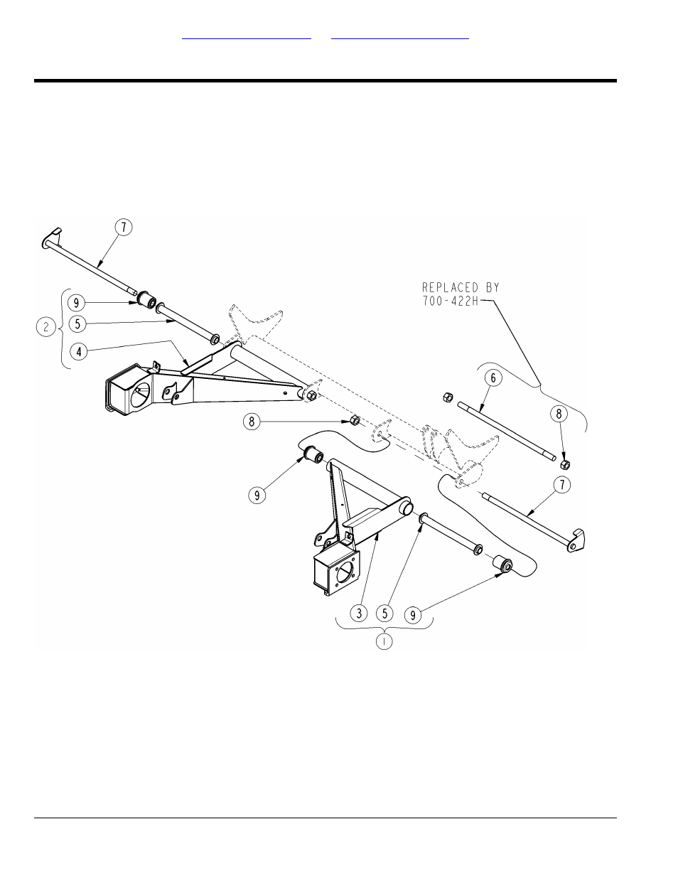 Trailing arm, Table of contents part number index | Land Pride Treker 700-109P User Manual | Page 14 / 104