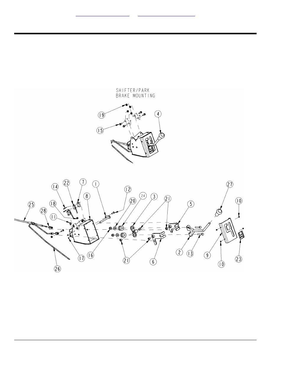 Brake park and shifter dash mount s/n 535849, Table of contents part number index | Land Pride Treker 700-109P User Manual | Page 26 / 104
