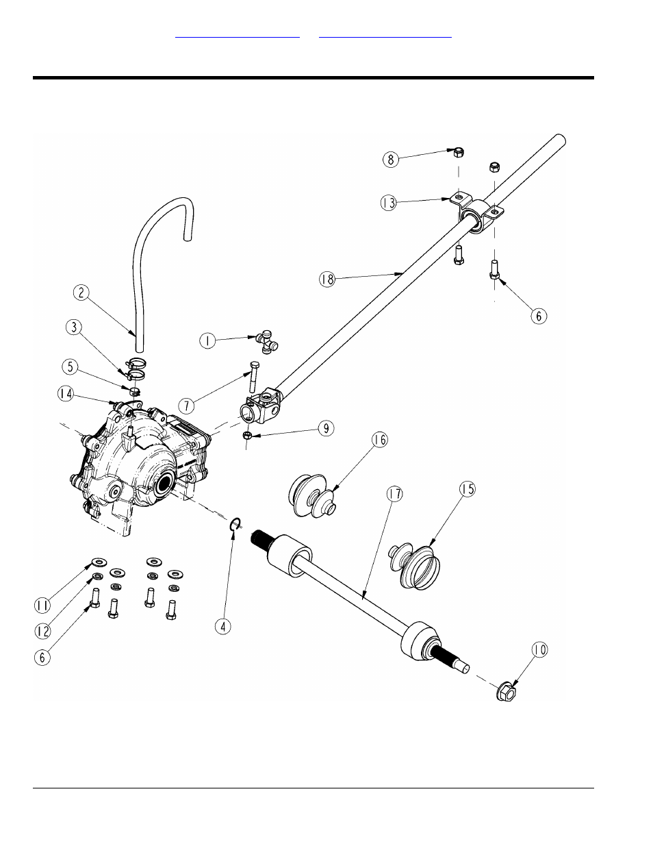 Front differential axleshaft and driveshaft, Table of contents part number index | Land Pride Treker 700-109P User Manual | Page 42 / 104