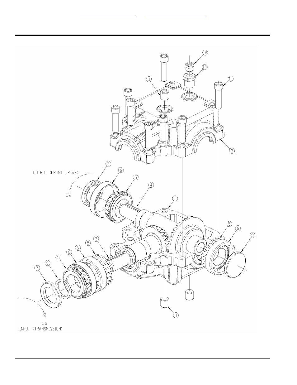 Transfer case components, Table of contents part number index | Land Pride Treker 700-109P User Manual | Page 54 / 104