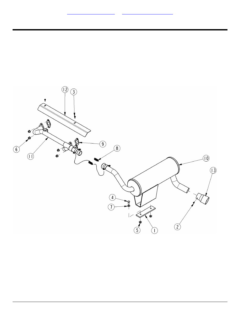 Section 8: exhaust system, Exhaust components, Table of contents part number index | Land Pride Treker 700-109P User Manual | Page 58 / 104
