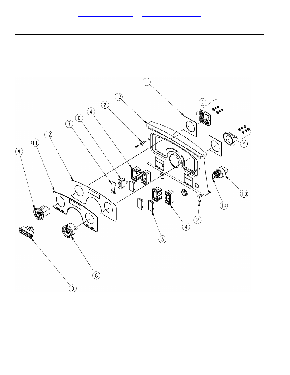 Instrument panel, 4210st manual bed lift, Table of contents part number index | Land Pride Treker 700-109P User Manual | Page 68 / 104