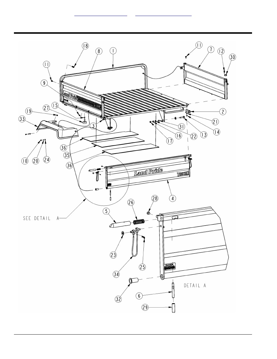 Section 13: hood and cargo box, Cargo box components, Table of contents part number index | Land Pride Treker 700-109P User Manual | Page 80 / 104