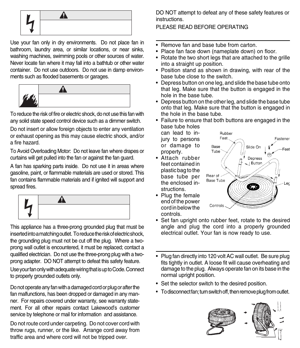 Warning, How to use | Lakewood Engineering HV-18 User Manual | Page 2 / 6