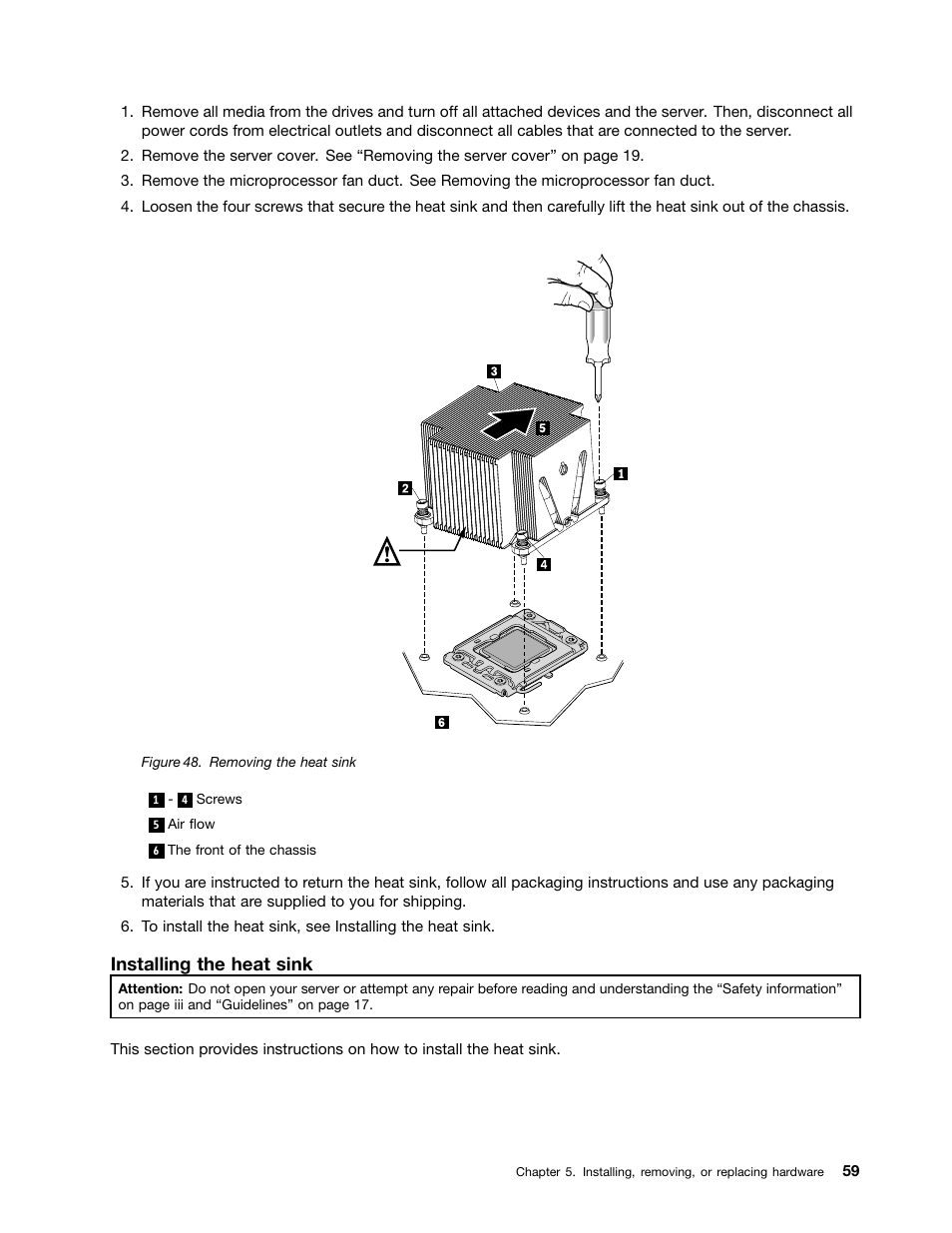 Installing the heat sink | Lenovo 1046 User Manual | Page 69 / 130