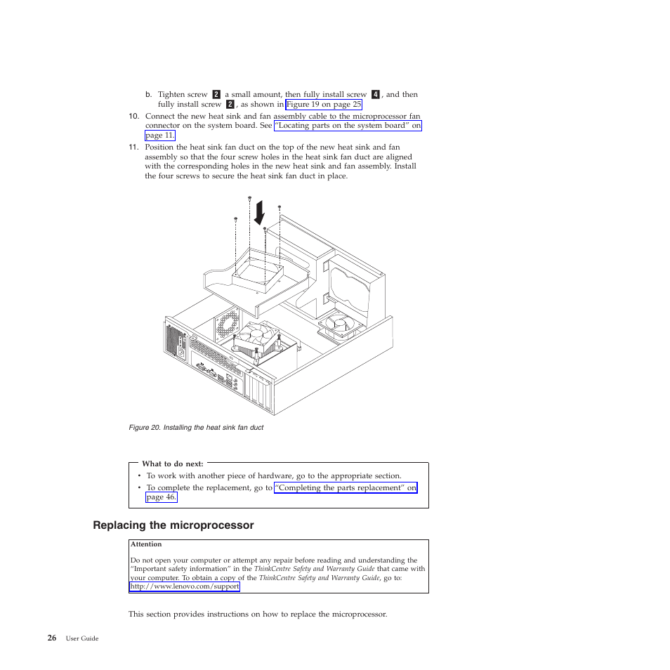 Replacing the microprocessor | Lenovo 5023 User Manual | Page 34 / 94