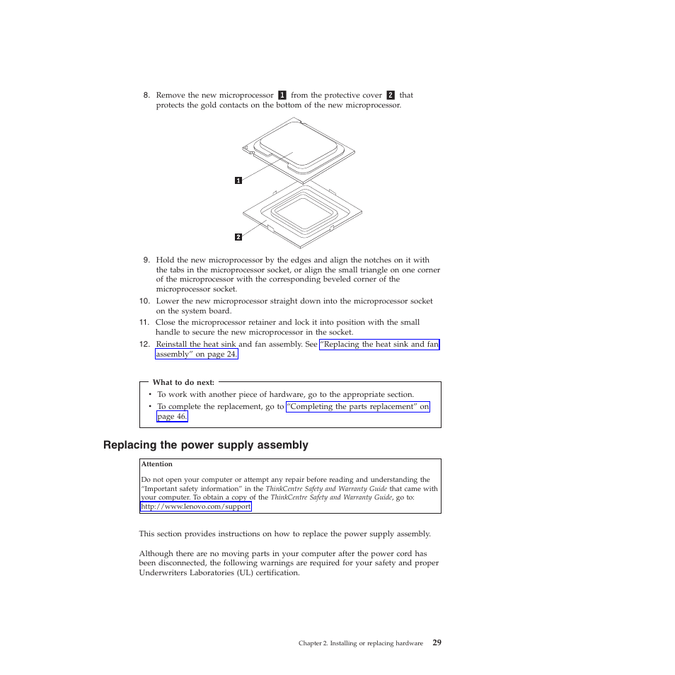 Replacing the power supply assembly | Lenovo 5023 User Manual | Page 37 / 94
