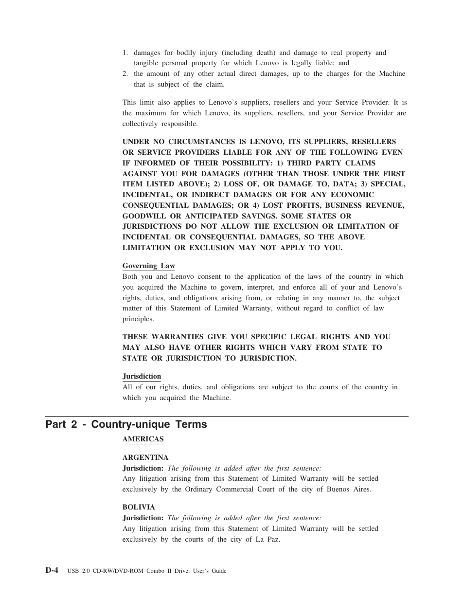 Part 2 - country-unique terms | Lenovo 40Y8637 User Manual | Page 52 / 78