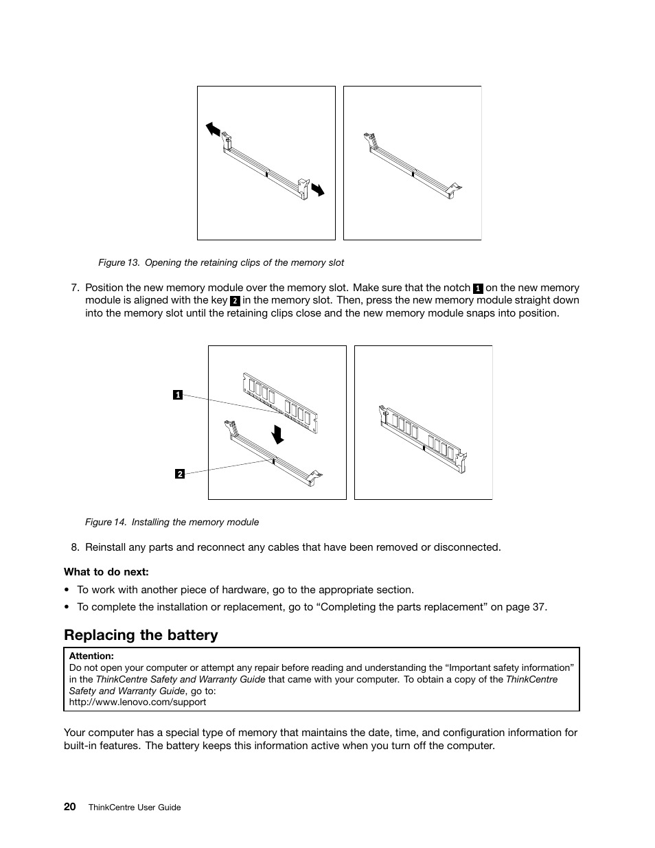 Replacing the battery | Lenovo 4162 User Manual | Page 28 / 78