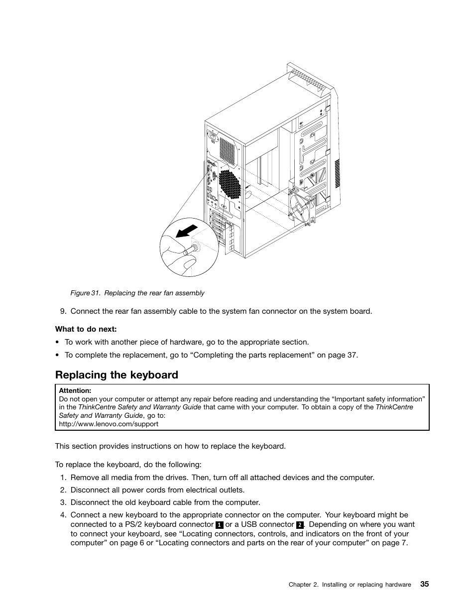 Replacing the keyboard | Lenovo 4162 User Manual | Page 43 / 78