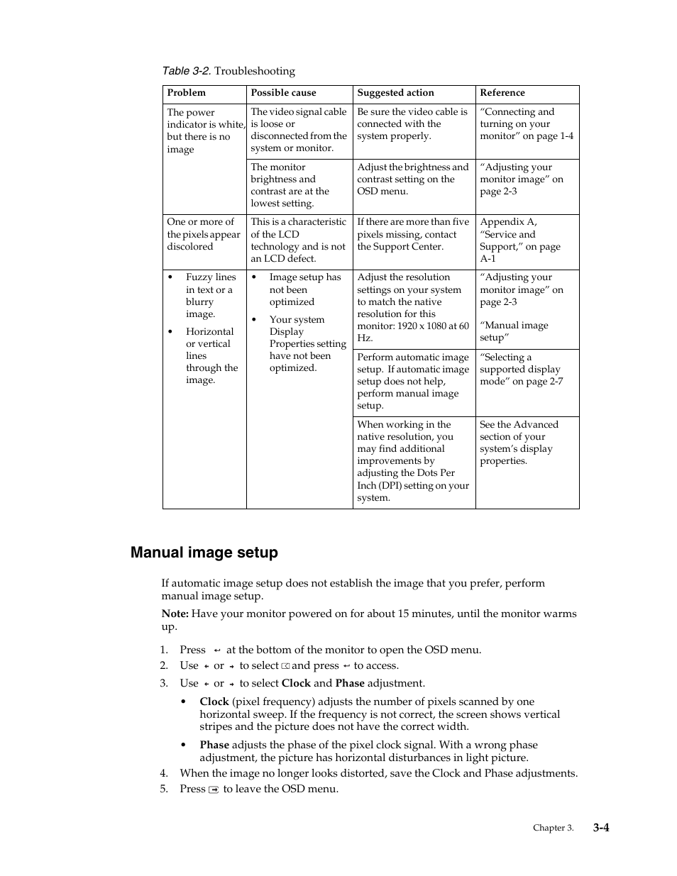 Manual image setup | Lenovo WIDE FLAT PANEL MONITOR L2262 User Manual | Page 23 / 29