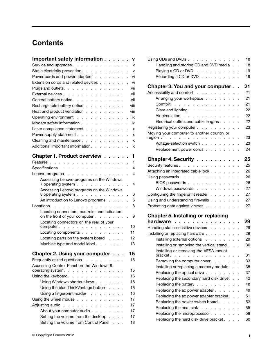 Lenovo 3273 User Manual | Page 3 / 154