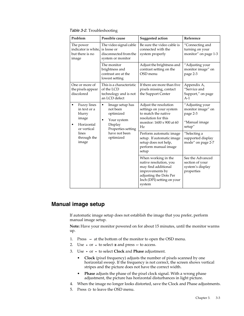 Manual image setup, Manual image setu p | Lenovo L2062 User Manual | Page 21 / 27
