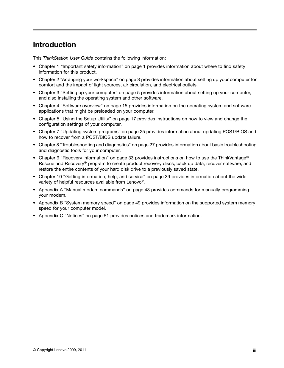 Introduction | Lenovo THINKSTATION 4105 User Manual | Page 5 / 66