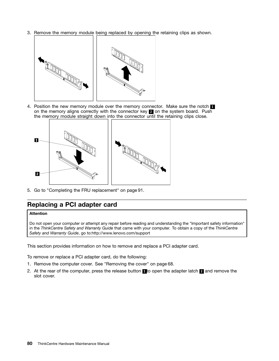 Replacing a pci adapter card | Lenovo 9354 User Manual | Page 86 / 480
