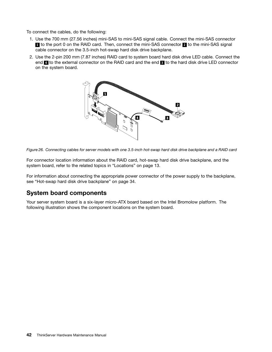 System board components | Lenovo THINKSERVER 392 User Manual | Page 54 / 248