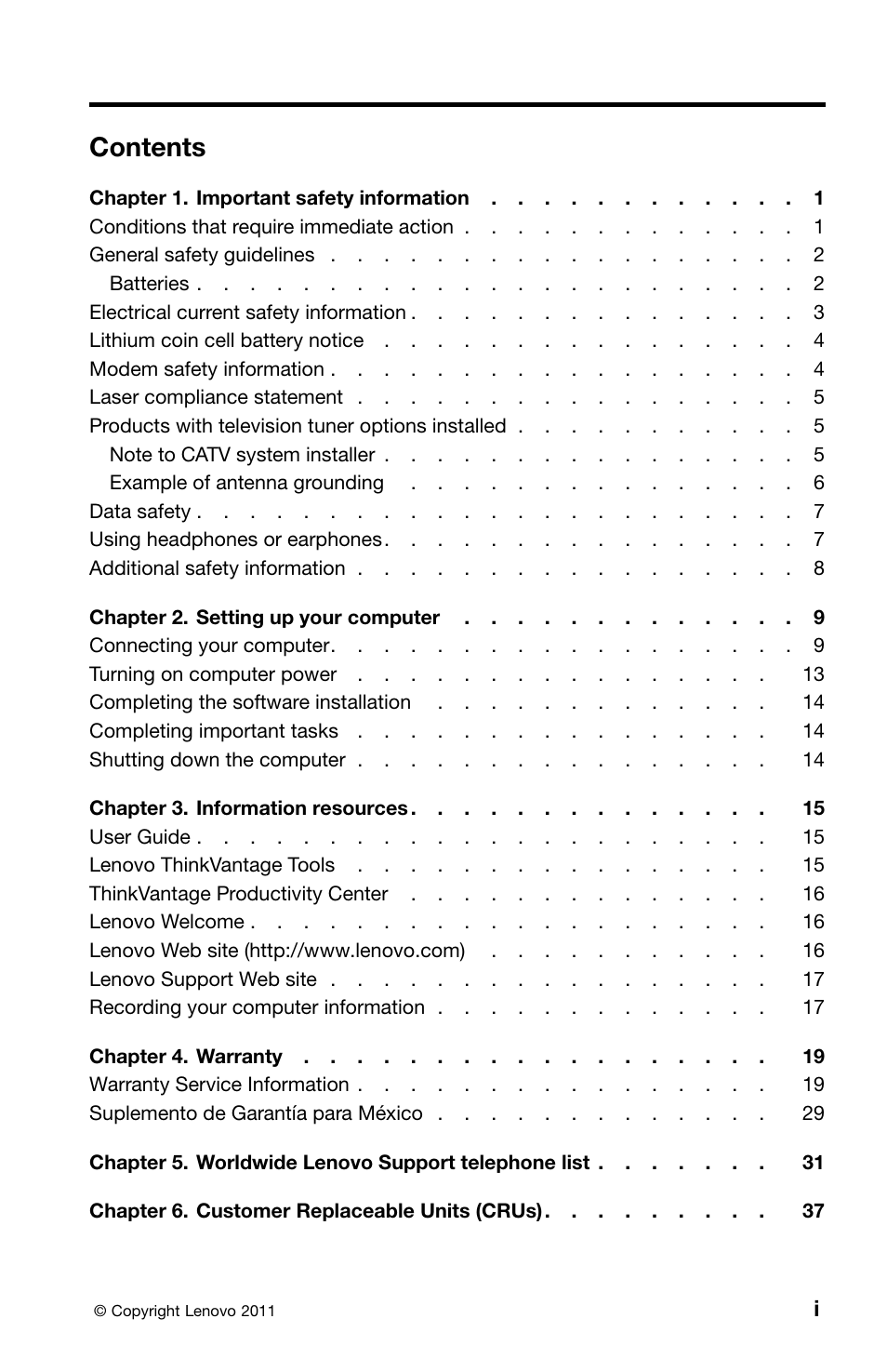 Lenovo 0B39663 User Manual | Page 3 / 52