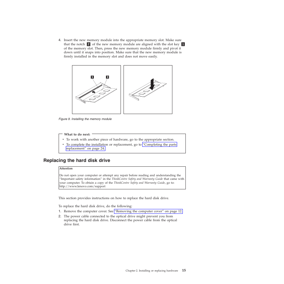 Replacing the hard disk drive | Lenovo 5354 User Manual | Page 23 / 68