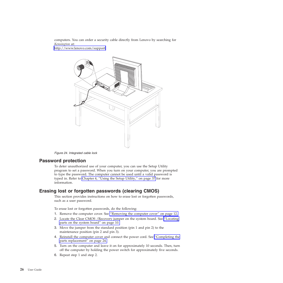 Password protection | Lenovo 5354 User Manual | Page 34 / 68