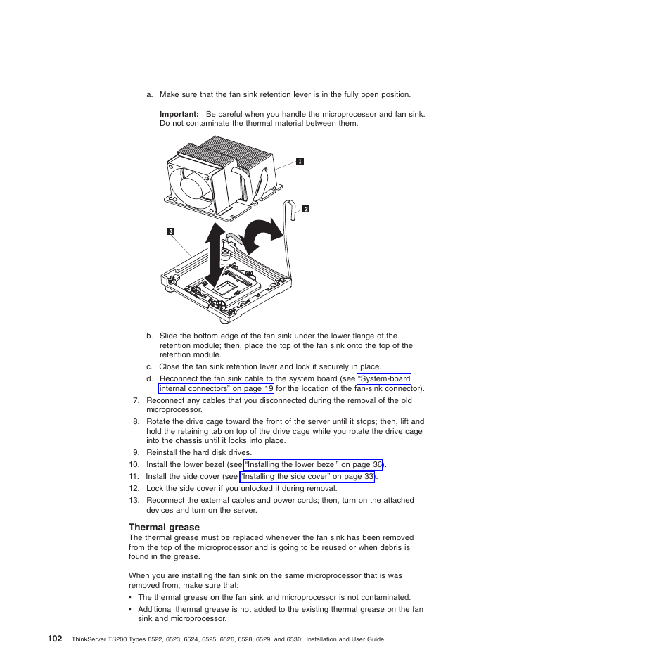 Thermal grease | Lenovo 6528 User Manual | Page 118 / 216