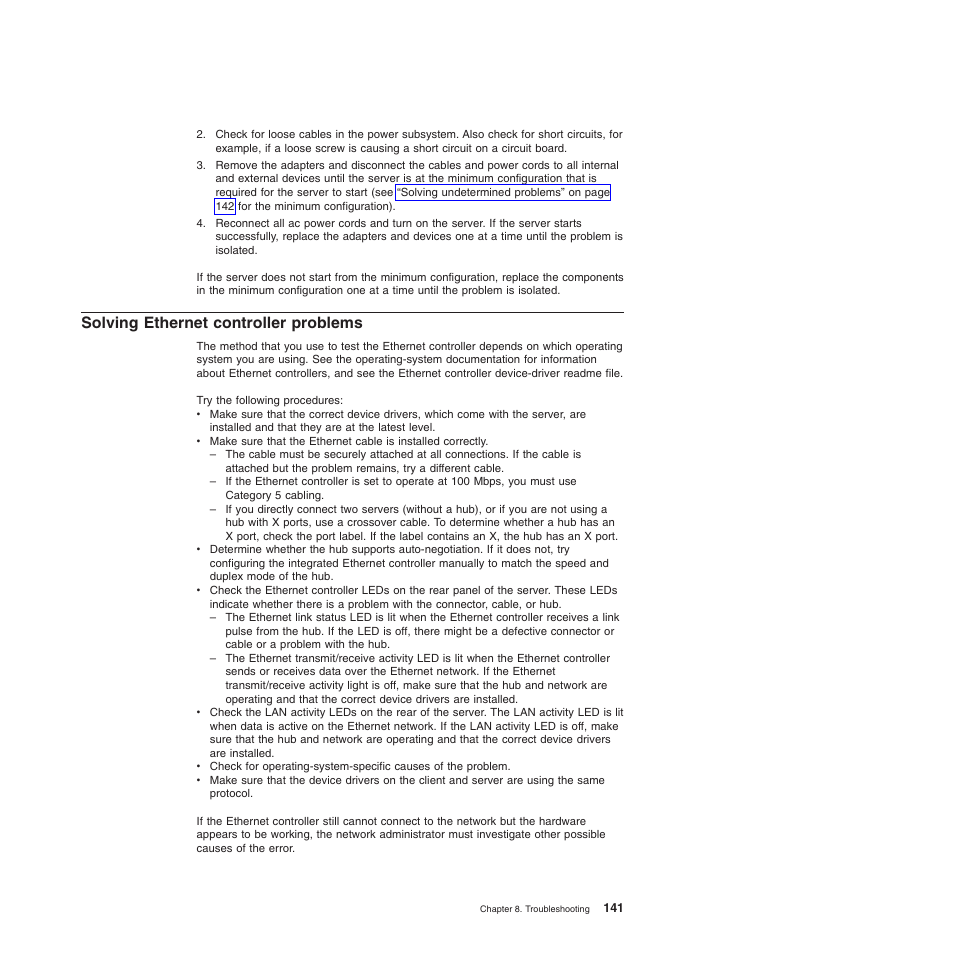 Solving ethernet controller problems | Lenovo 6528 User Manual | Page 157 / 216