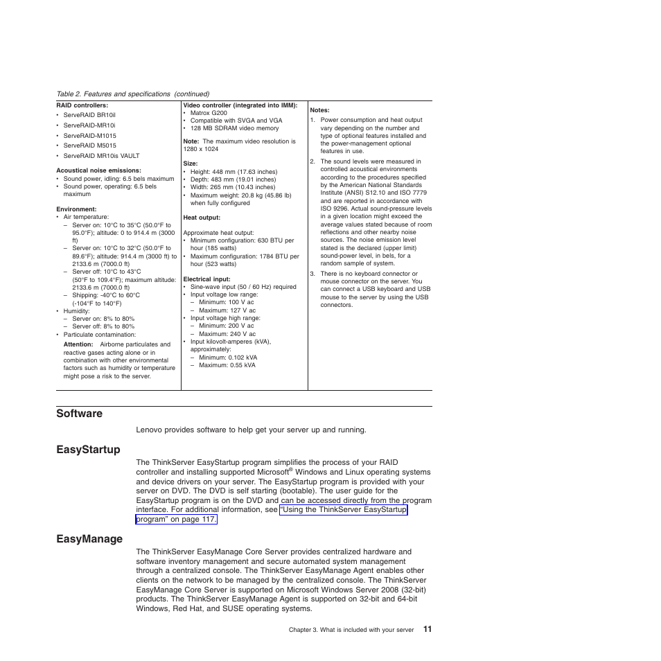 Software, Easystartup, Easymanage | Easystartup easymanage | Lenovo 6528 User Manual | Page 27 / 216