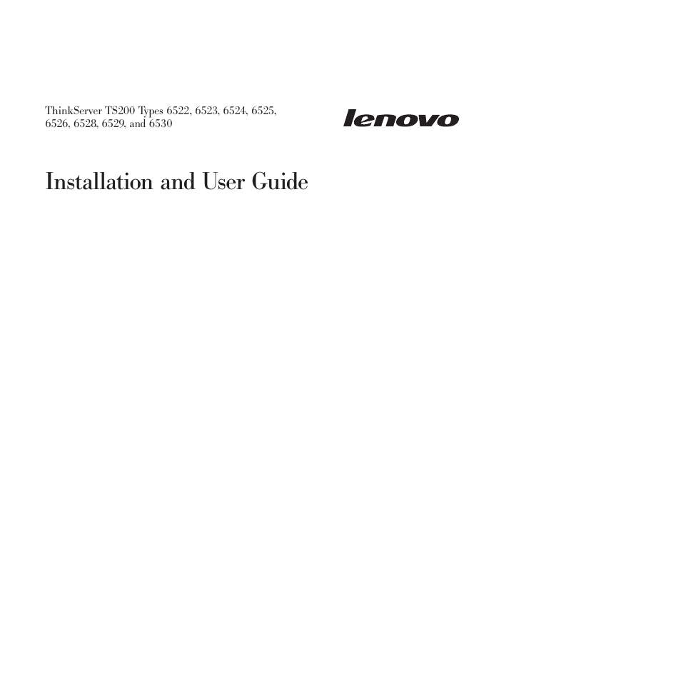 Installation and user guide | Lenovo 6528 User Manual | Page 3 / 216