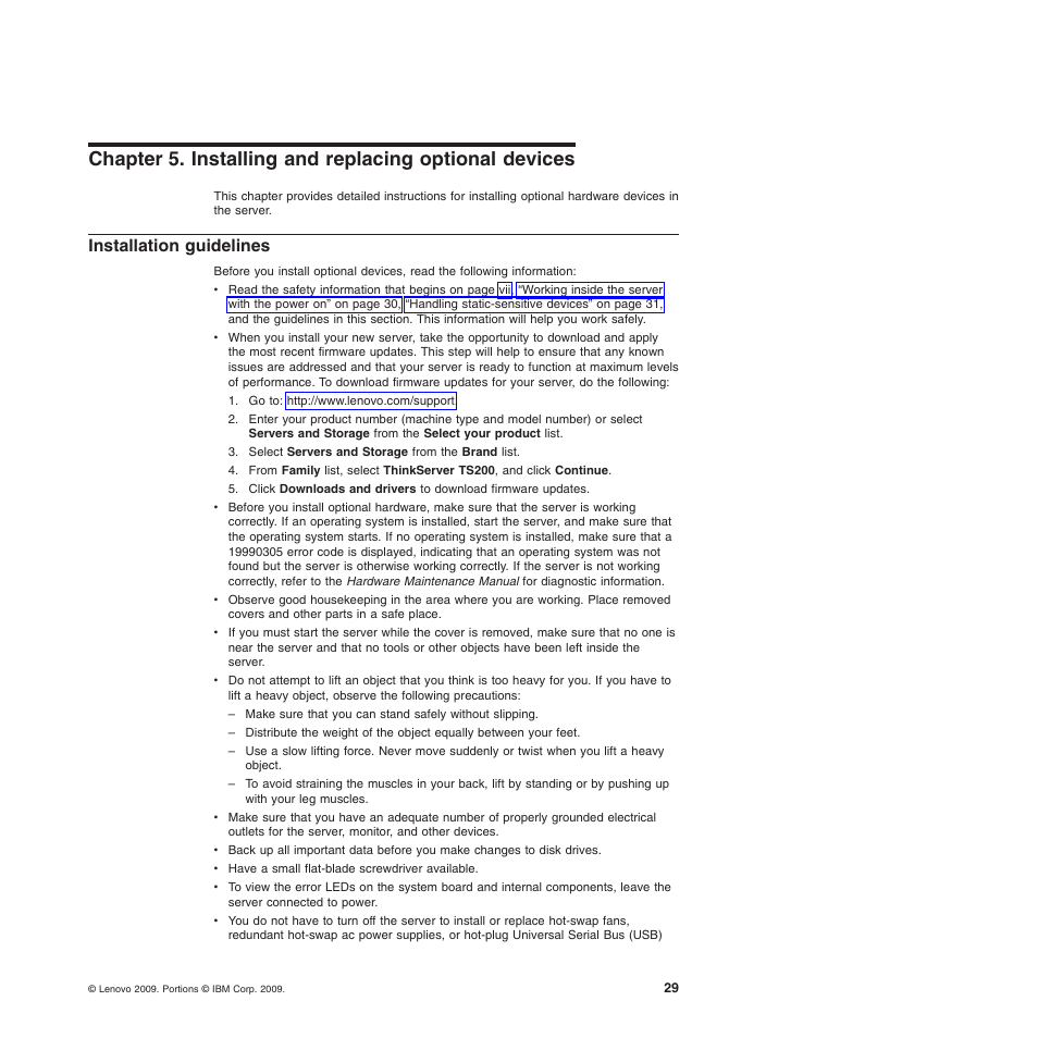 Installation guidelines | Lenovo 6528 User Manual | Page 45 / 216