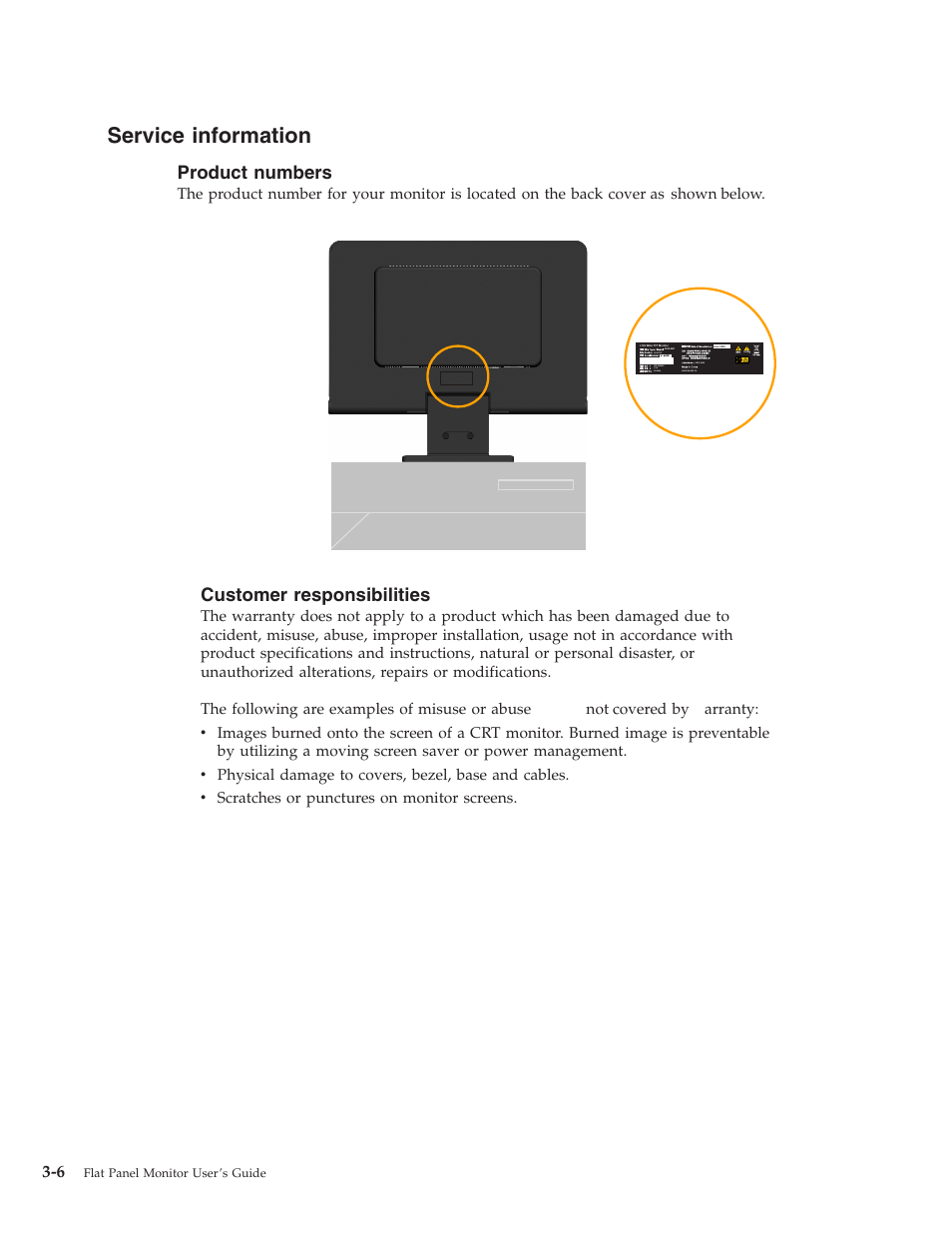 Service information, Product numbers, Customer responsibilities | Service, Information, Customer, Responsibilities, Product, Numbers | Lenovo 40Y7443 User Manual | Page 22 / 29