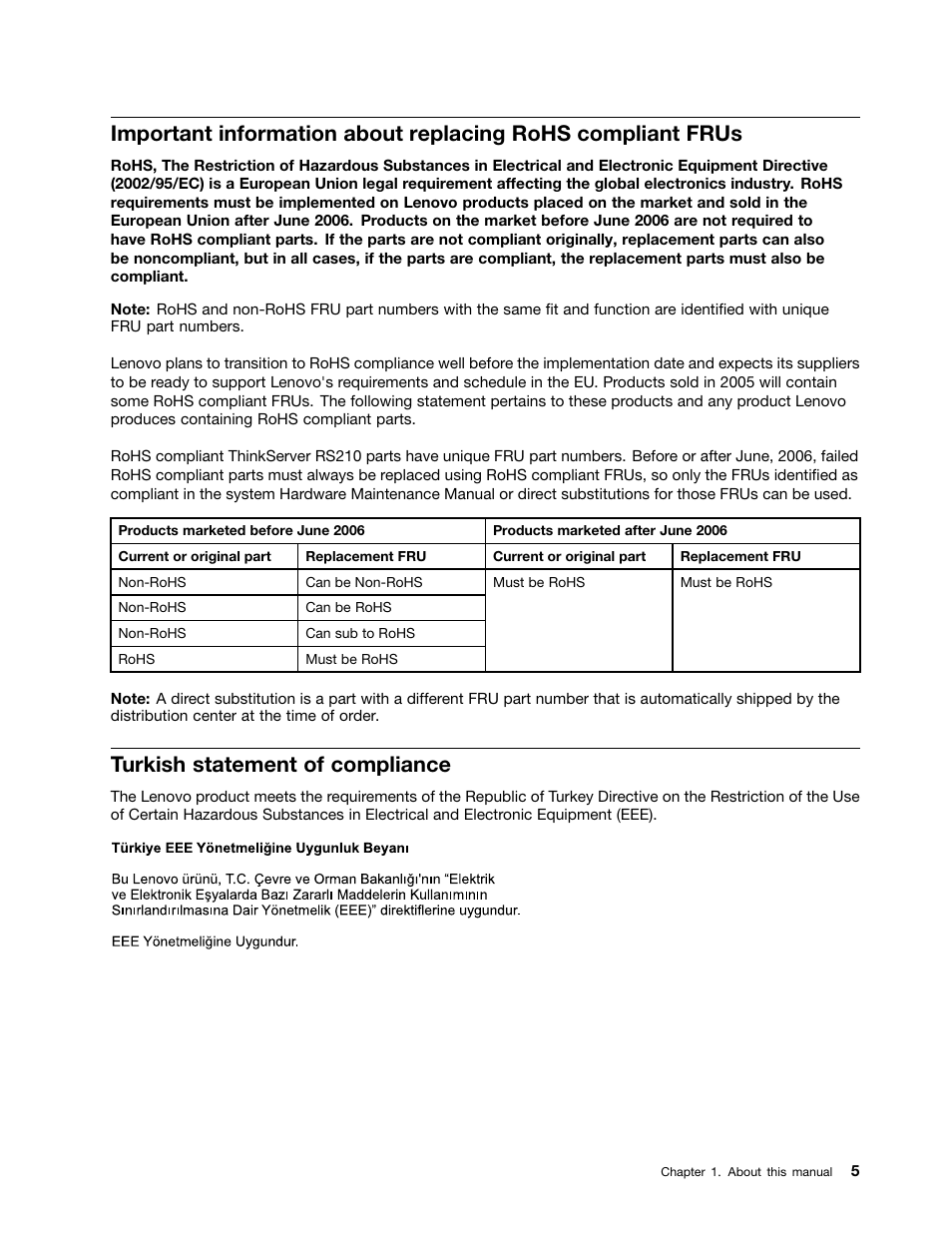 Turkish statement of compliance | Lenovo 6532 User Manual | Page 13 / 240