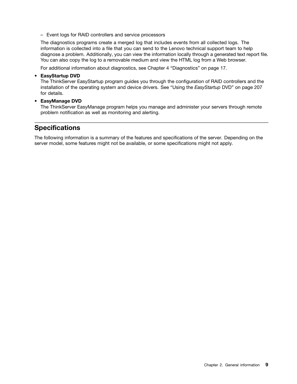 Specifications | Lenovo 6532 User Manual | Page 17 / 240