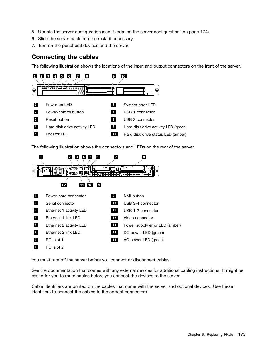 Connecting the cables | Lenovo 6532 User Manual | Page 181 / 240