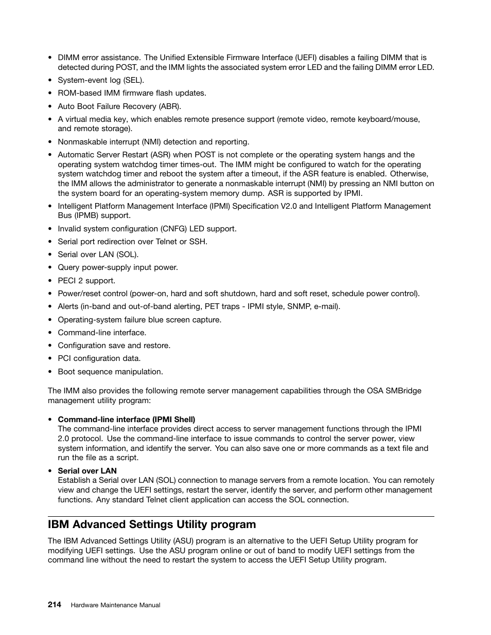 Ibm advanced settings utility program | Lenovo 6532 User Manual | Page 222 / 240