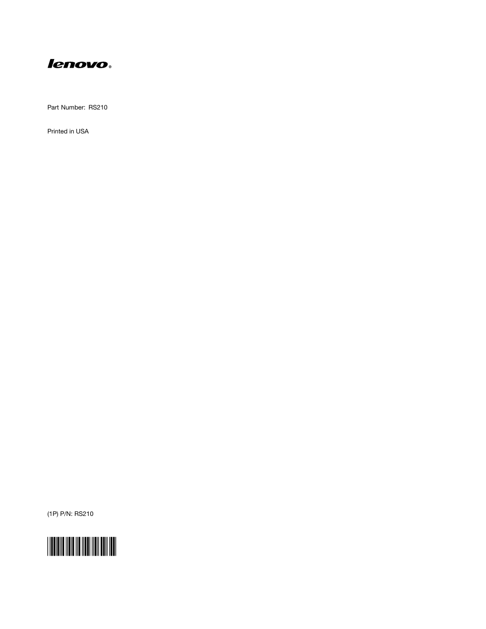 Rs210 | Lenovo 6532 User Manual | Page 240 / 240