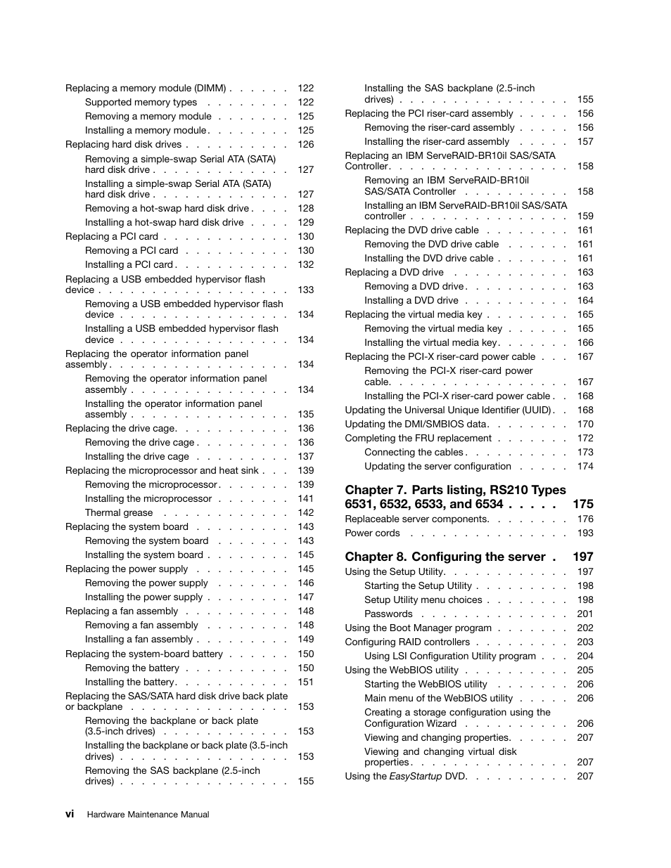 Chapter 8. configuring the server . 197 | Lenovo 6532 User Manual | Page 6 / 240