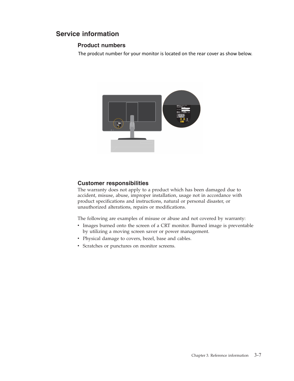 Service, Information | Lenovo L215 User Manual | Page 26 / 33