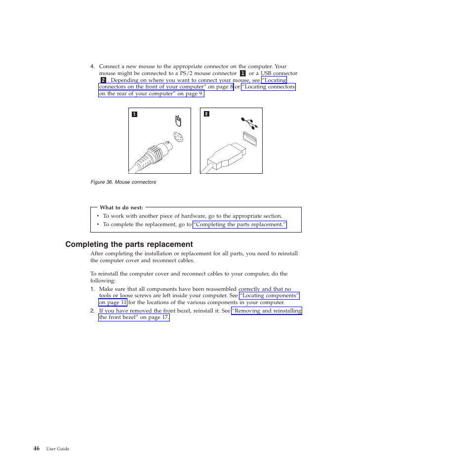 Completing the parts replacement | Lenovo 5393 User Manual | Page 54 / 94